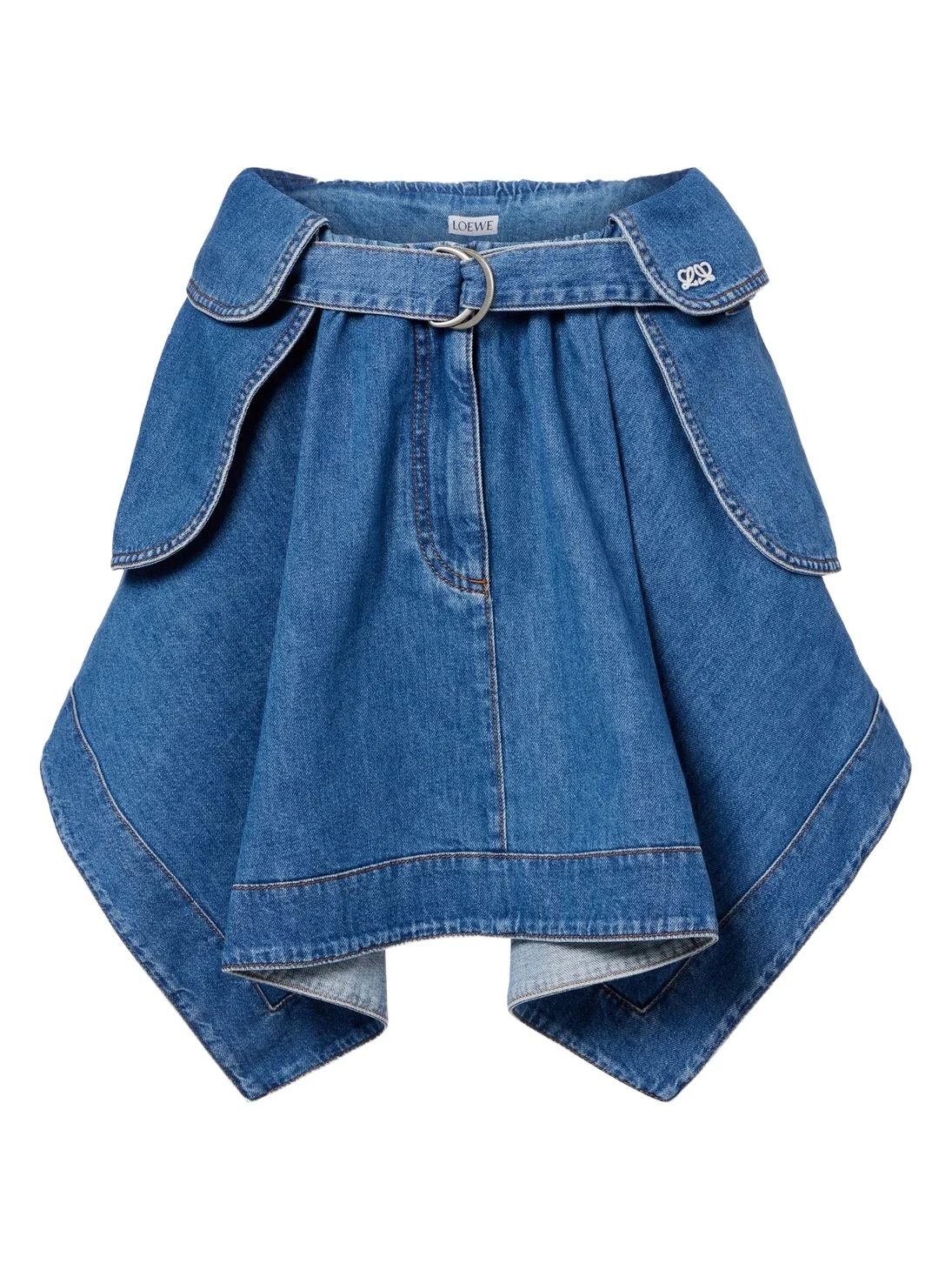 Double L belted denim miniskirt Double L belted denim miniskirt