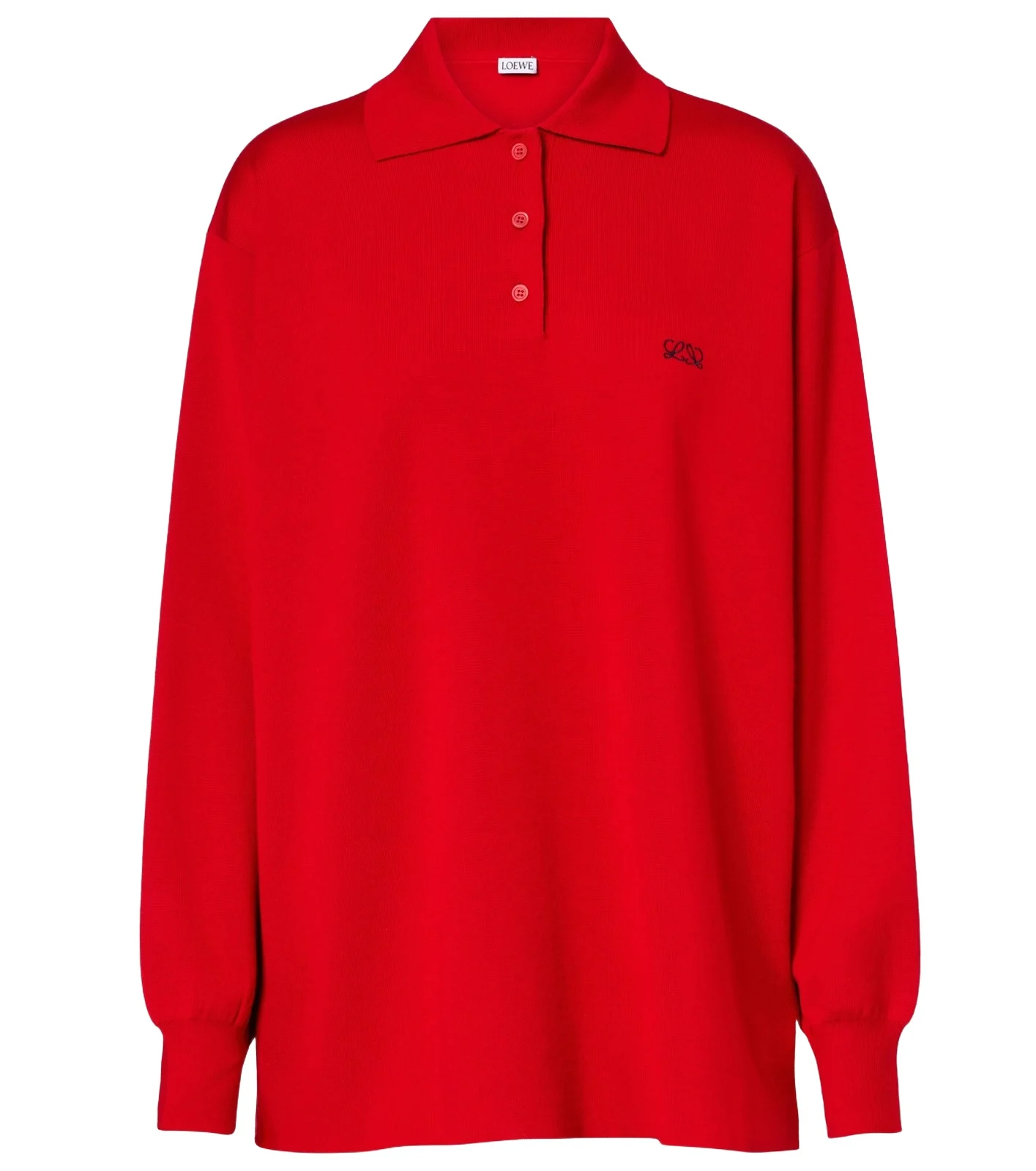 Double L cashmere-blend polo sweater Double L cashmere-blend polo sweater