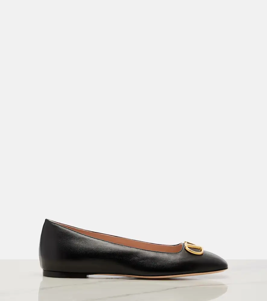 Valentino Garavani VLogo leather ballet flats | Thumbnail 3 Valentino Garavani VLogo leather ballet flats | Thumbnail 3