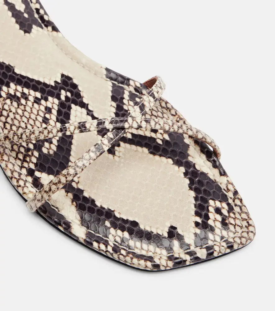 Paris Texas Biarritz snake-effect leather sandals | Thumbnail 3 Paris Texas Biarritz snake-effect leather sandals | Thumbnail 3