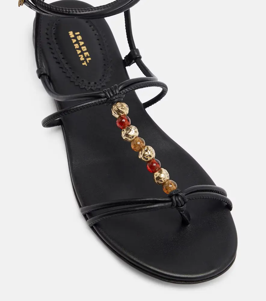 Isabel Marant Yctoria beaded leather sandals | Thumbnail 4 Isabel Marant Yctoria beaded leather sandals | Thumbnail 4