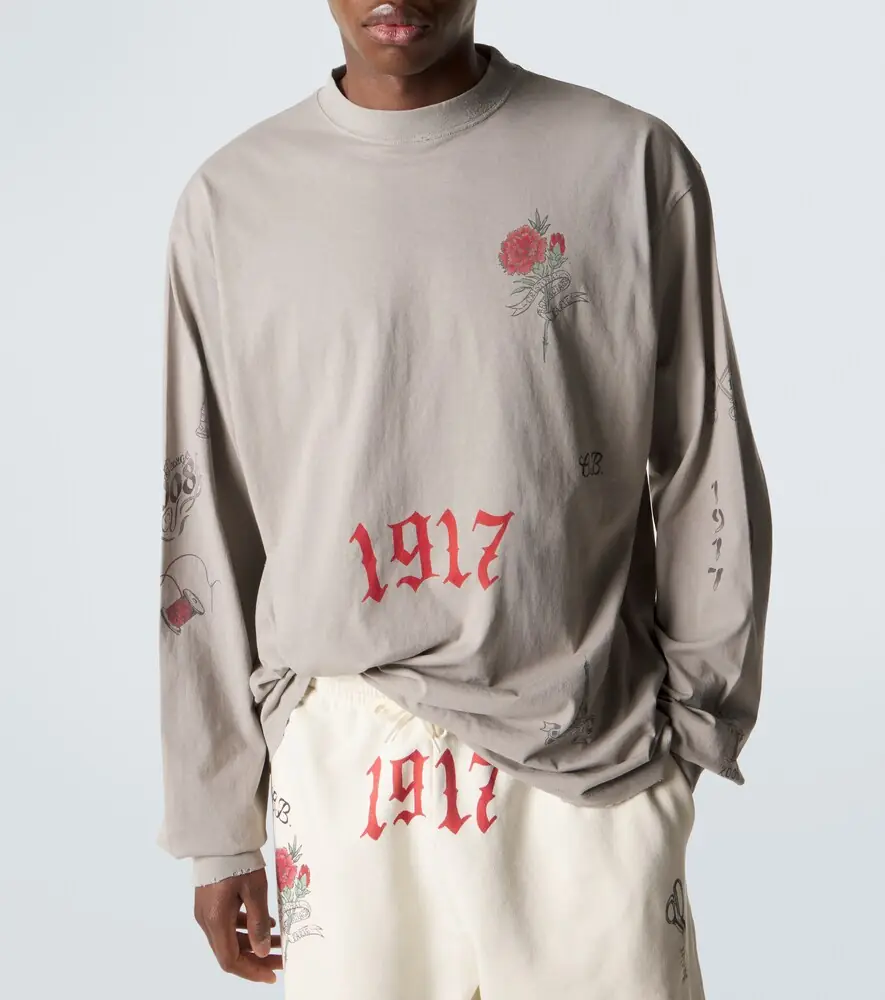 Balenciaga Printed cotton jersey T-shirt | Thumbnail 3