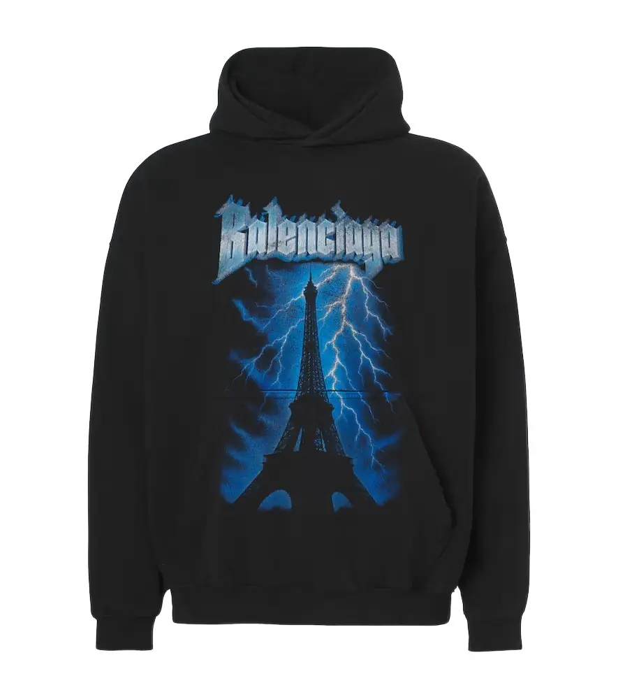 Balenciaga Printed cotton hoodie | Image 1 Balenciaga Printed cotton hoodie | Image 1