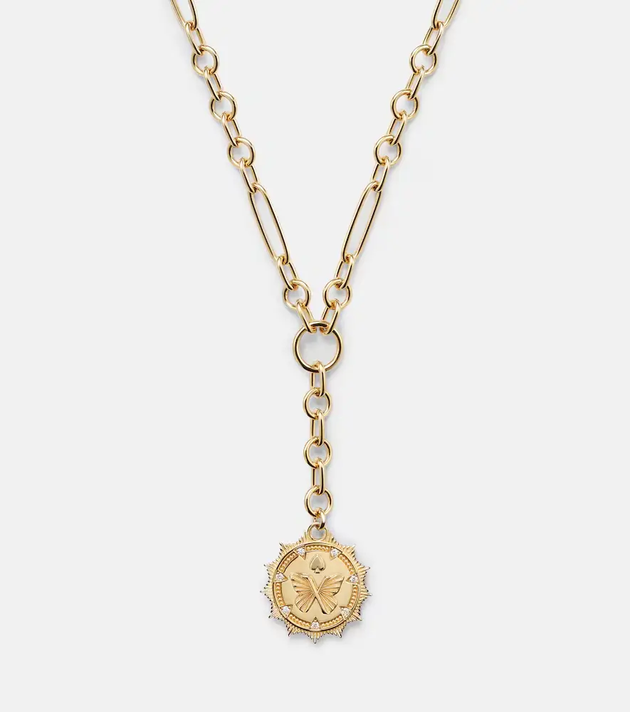 Foundrae Reverie Small 18kt gold pendant necklace with diamonds | Thumbnail 2