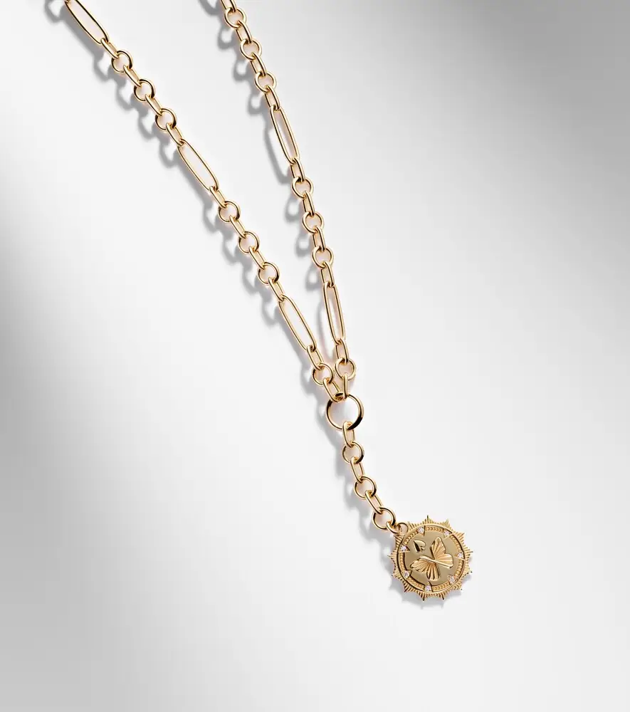 Foundrae Reverie Small 18kt gold pendant necklace with diamonds | Thumbnail 7