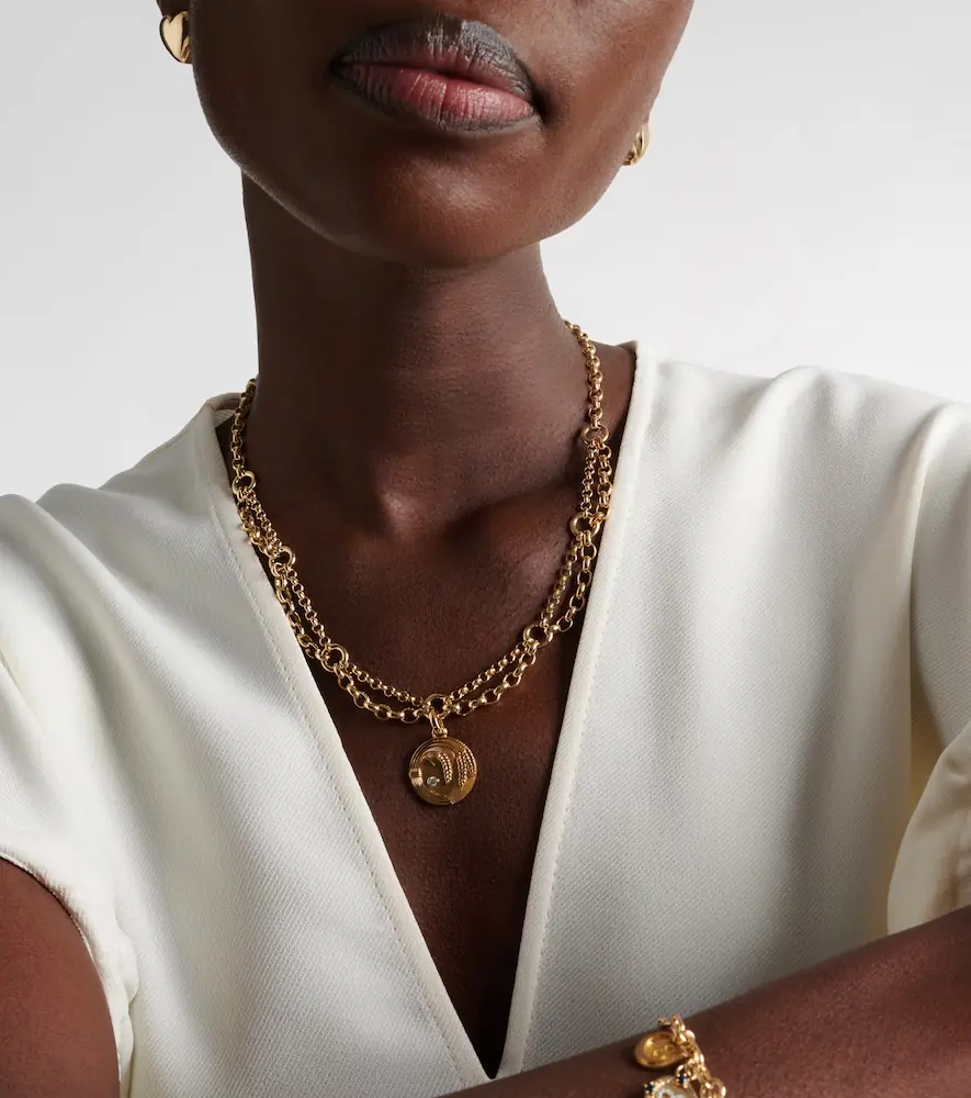 FoundRae Infinite Gratitude 18kt gold pendant necklace with diamond | Thumbnail 5