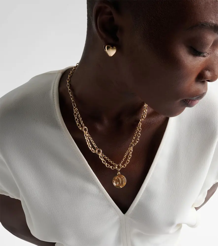 FoundRae Infinite Gratitude 18kt gold pendant necklace with diamond | Thumbnail 6