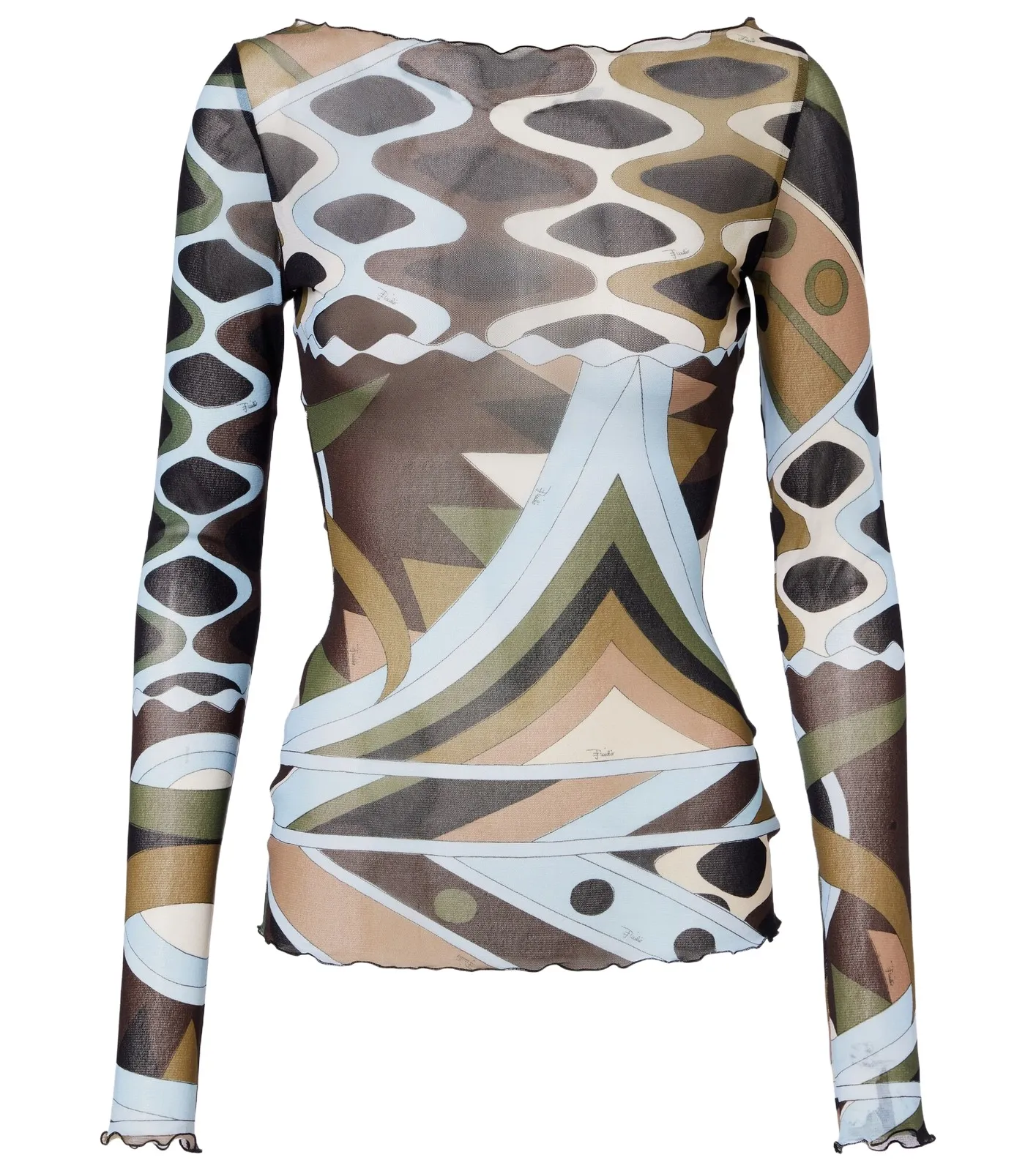PUCCI Vivara sheer tulle top