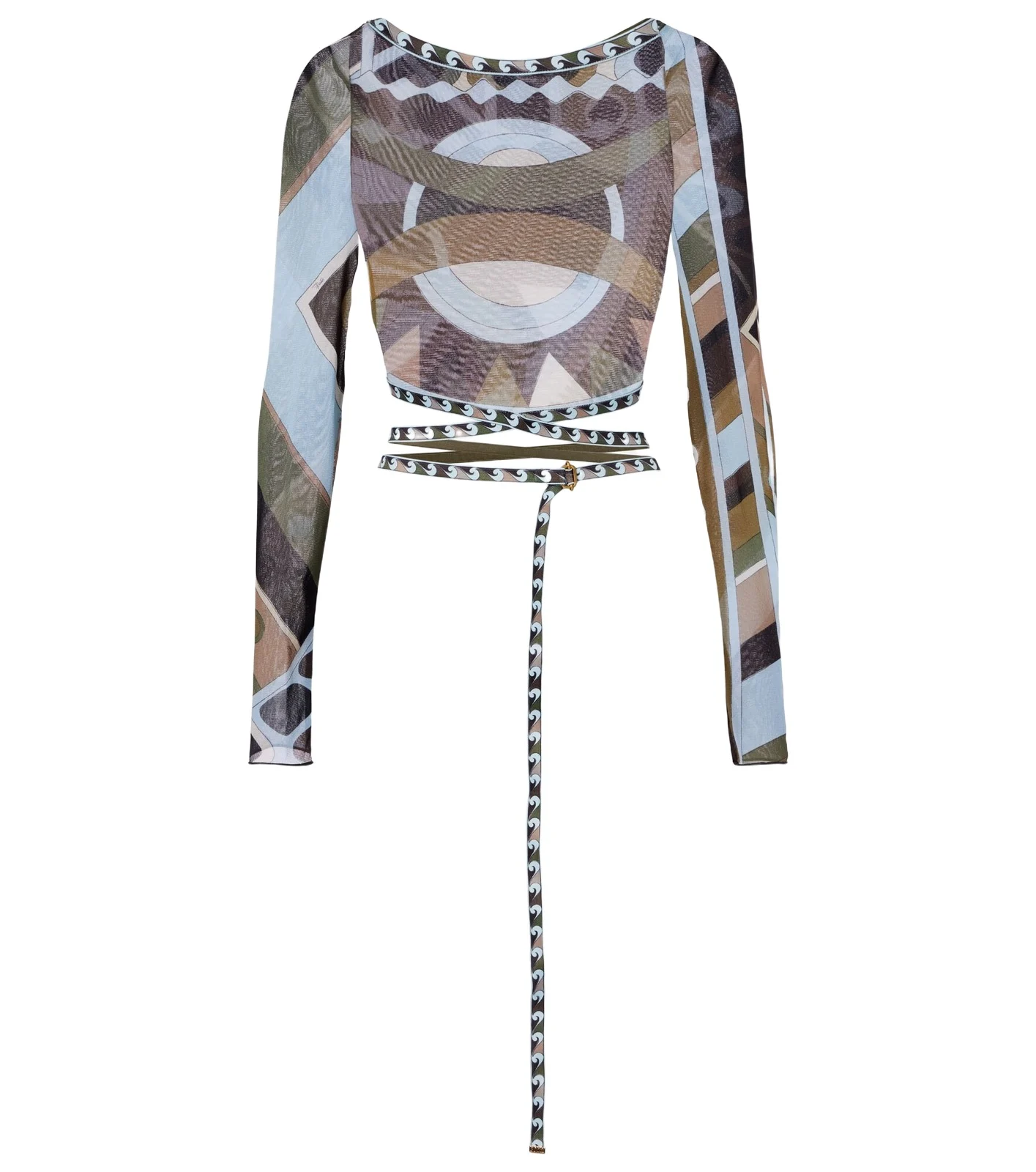 PUCCI Vivara tulle crop top