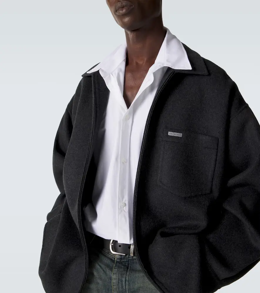 Balenciaga Wool-blend zip-up overshirt | Thumbnail 4 Balenciaga Wool-blend zip-up overshirt | Thumbnail 4