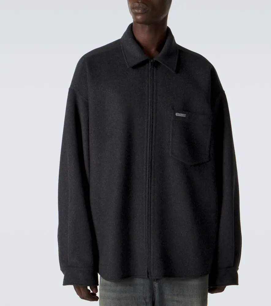 Balenciaga Wool-blend zip-up overshirt | Thumbnail 5 Balenciaga Wool-blend zip-up overshirt | Thumbnail 5