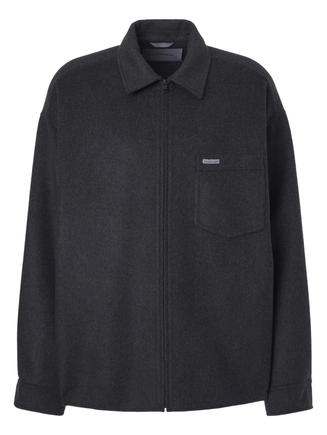 Wool-blend zip-up overshirt Wool-blend zip-up overshirt