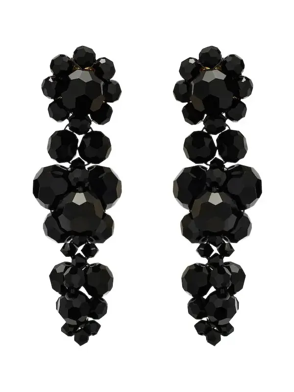 Crystal-embellished drop earrings