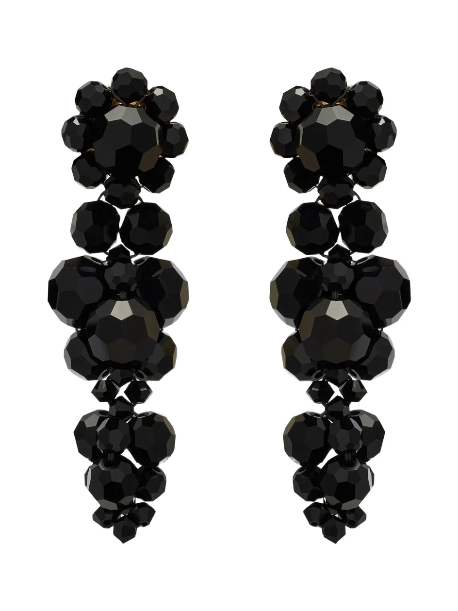 Crystal-embellished drop earrings