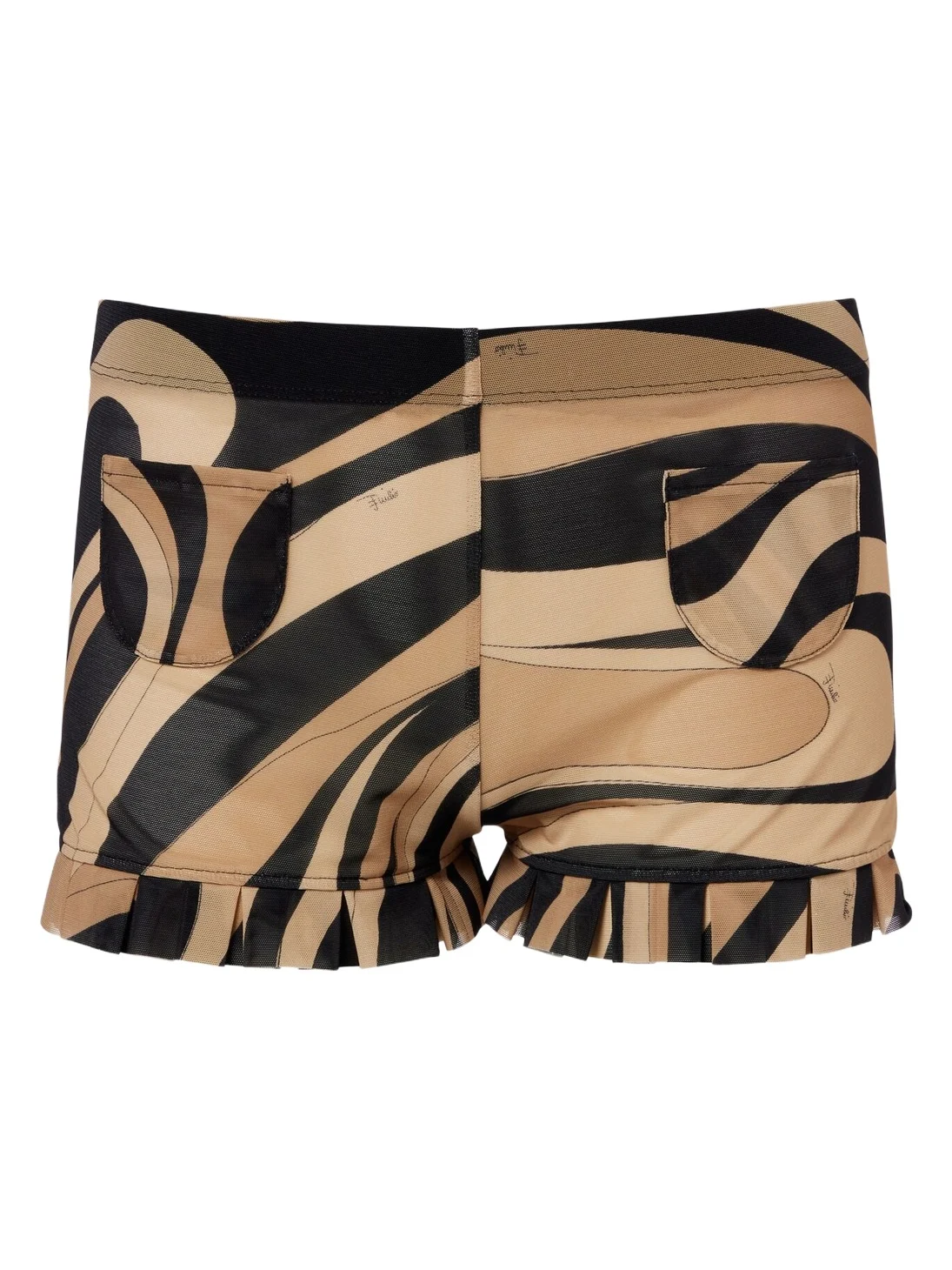 PUCCI Marmo ruffled mesh shorts
