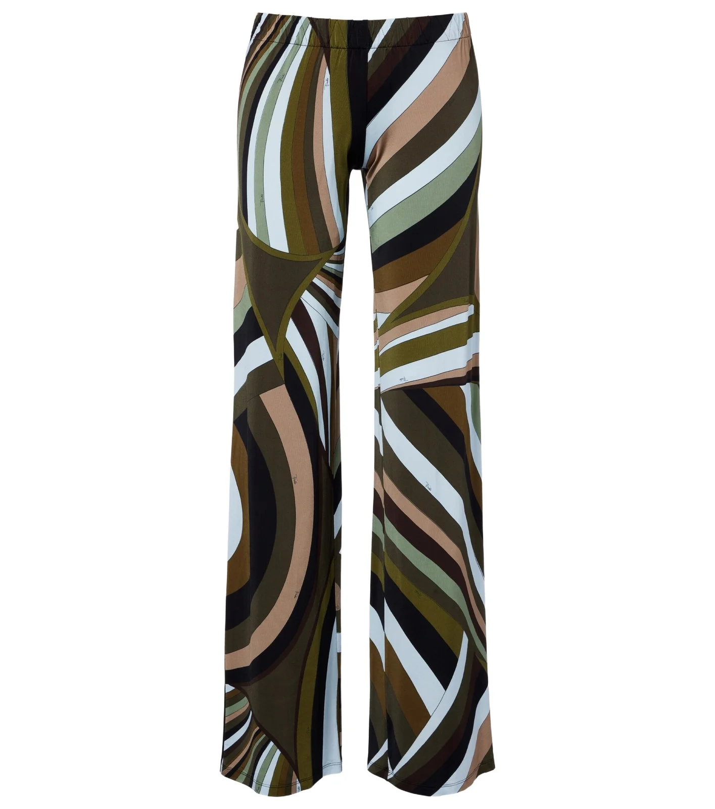 Printed satin jersey wide-leg pants Printed satin jersey wide-leg pants