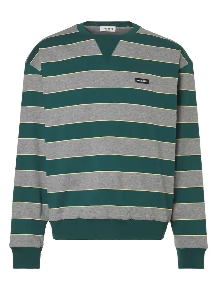 Striped cotton jersey sweatshirt Striped cotton jersey sweatshirt