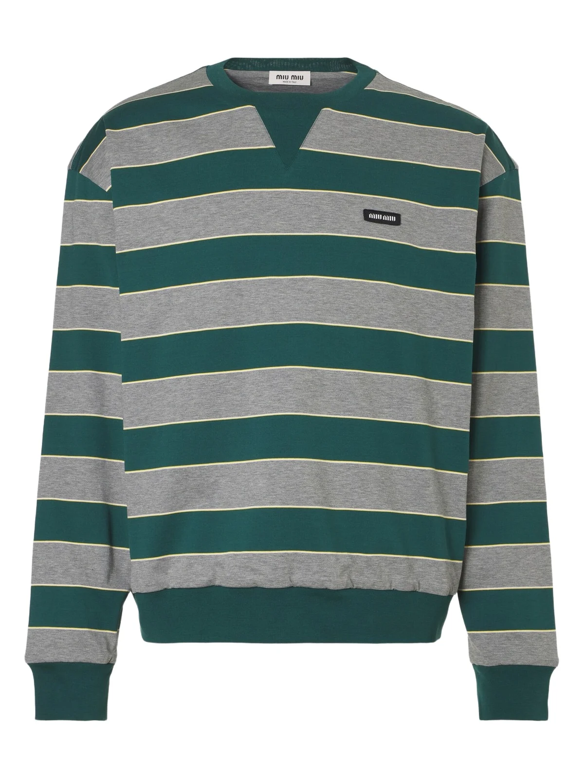 Miu Miu Striped cotton jersey sweatshirt