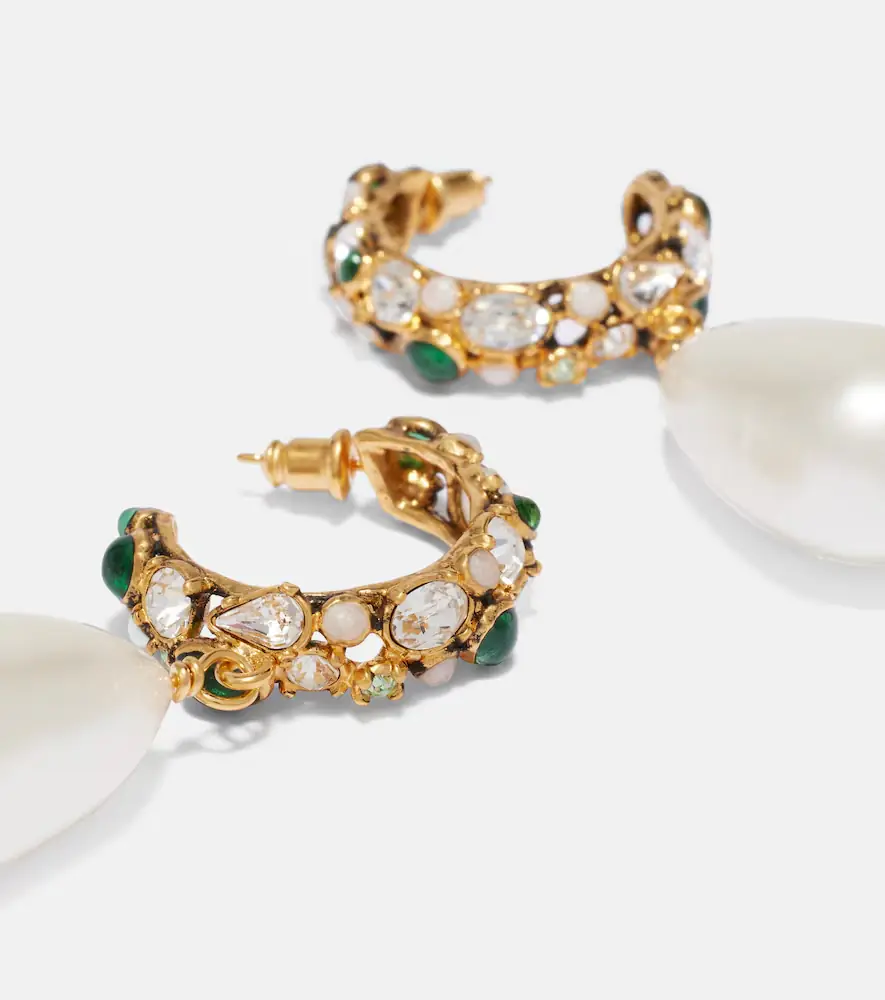 Saint Laurent Embellished drop earrings | Thumbnail 2