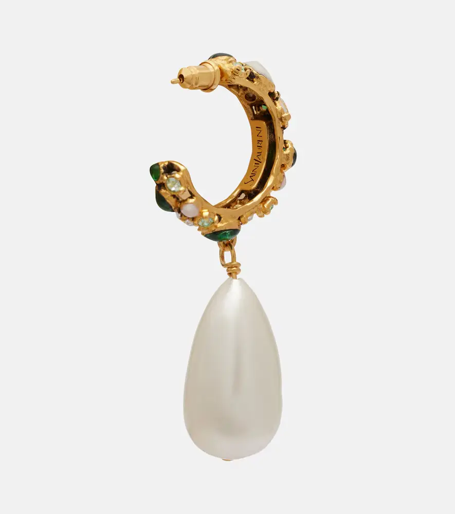 Saint Laurent Embellished drop earrings | Thumbnail 3