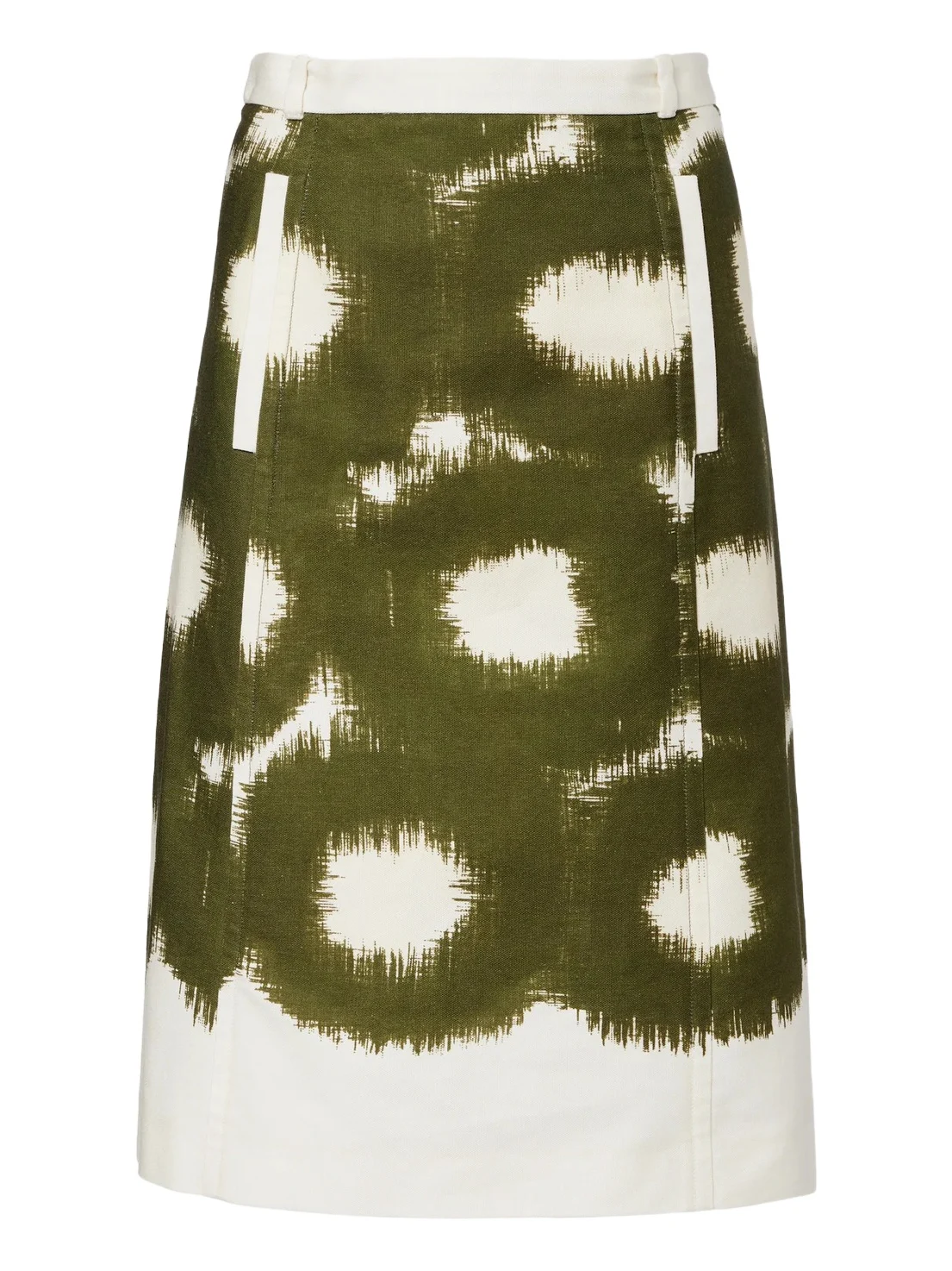 Prada Tie-dye cotton canvas midi skirt
