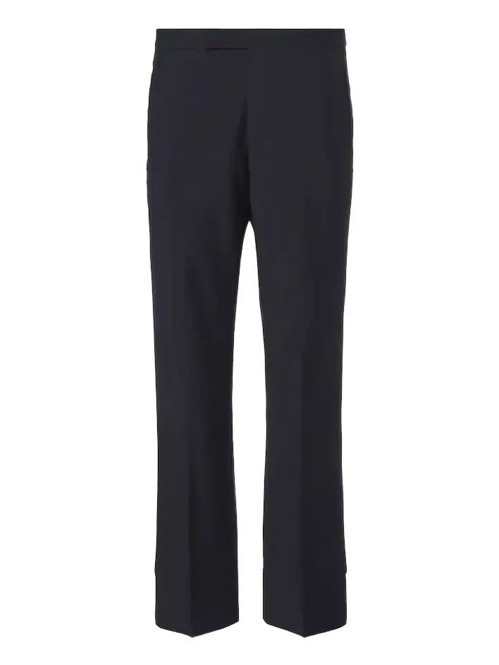 Wool and mohair straight pants