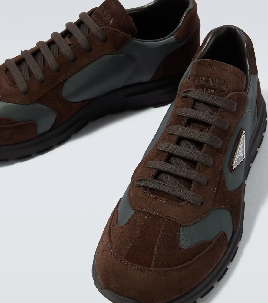 Prada Suede-trimmed sneakers | Thumbnail 6 Prada Suede-trimmed sneakers | Thumbnail 6