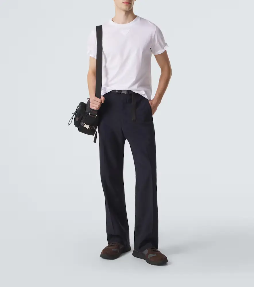 Prada Suede-trimmed sneakers | Thumbnail 7 Prada Suede-trimmed sneakers | Thumbnail 7