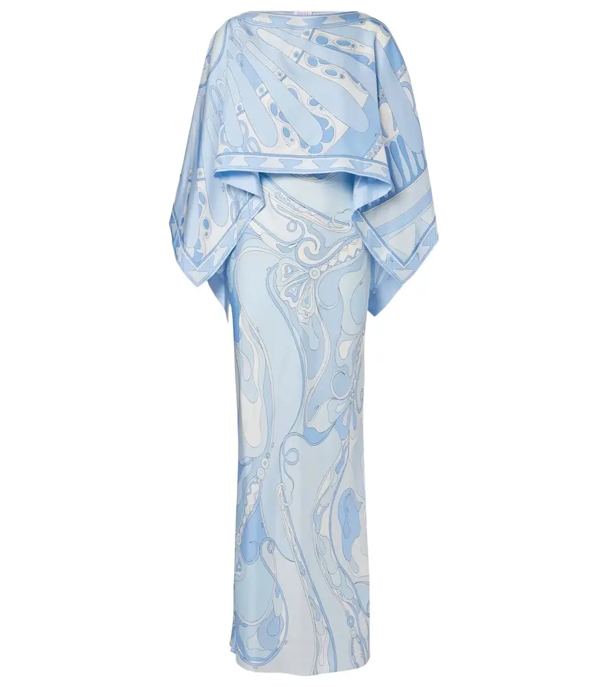 Pucci Orchidee Soleil silk gown and cape set | Image 1 Pucci Orchidee Soleil silk gown and cape set | Image 1