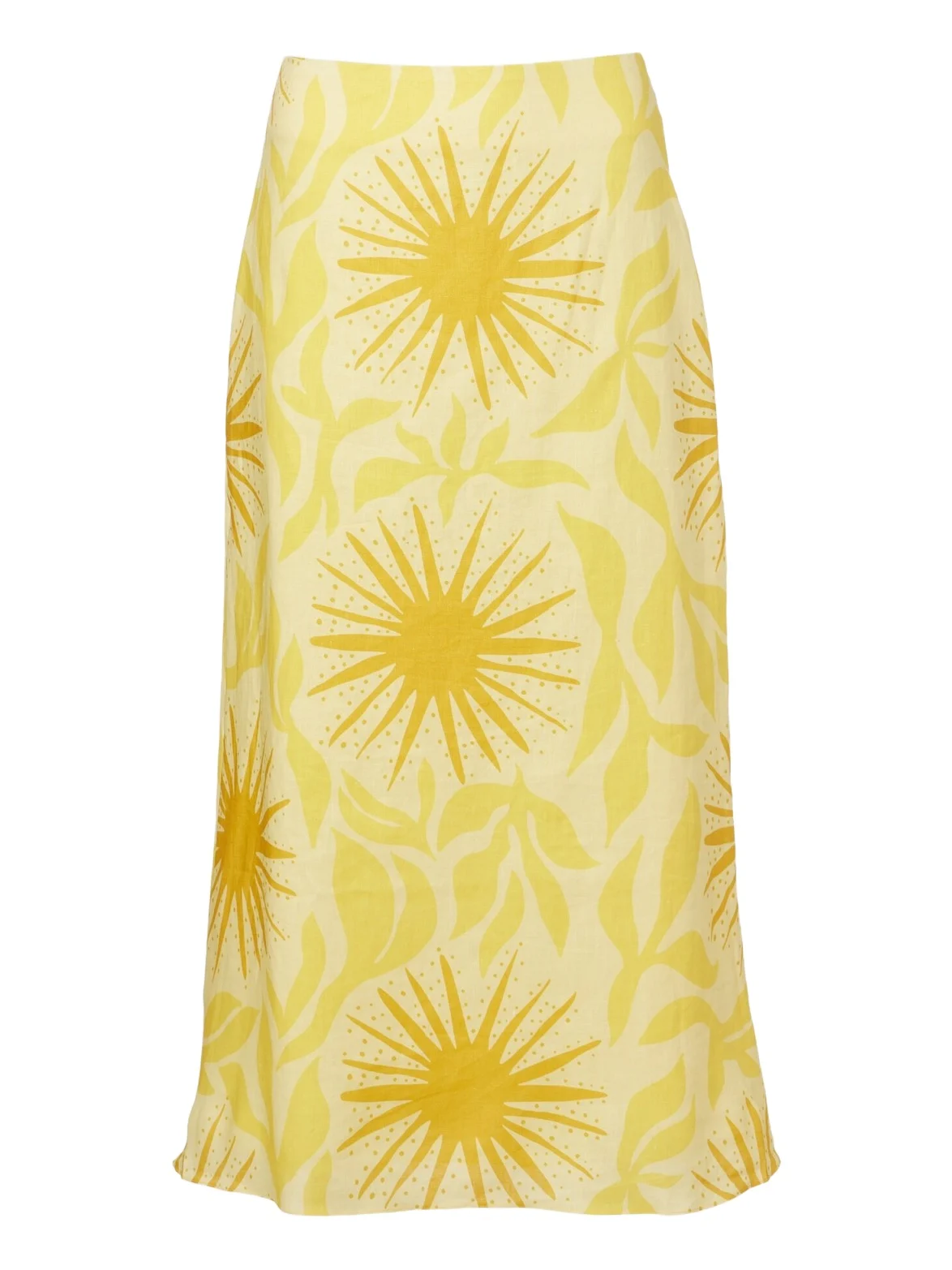 Cala de la Cruz Fabiana printed linen midi skirt