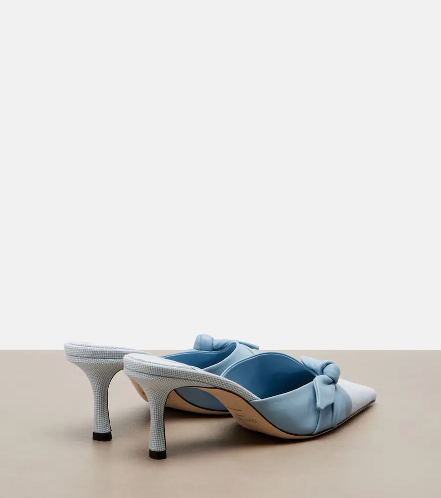 Jimmy Choo Livi leather and canvas mules | Thumbnail 3