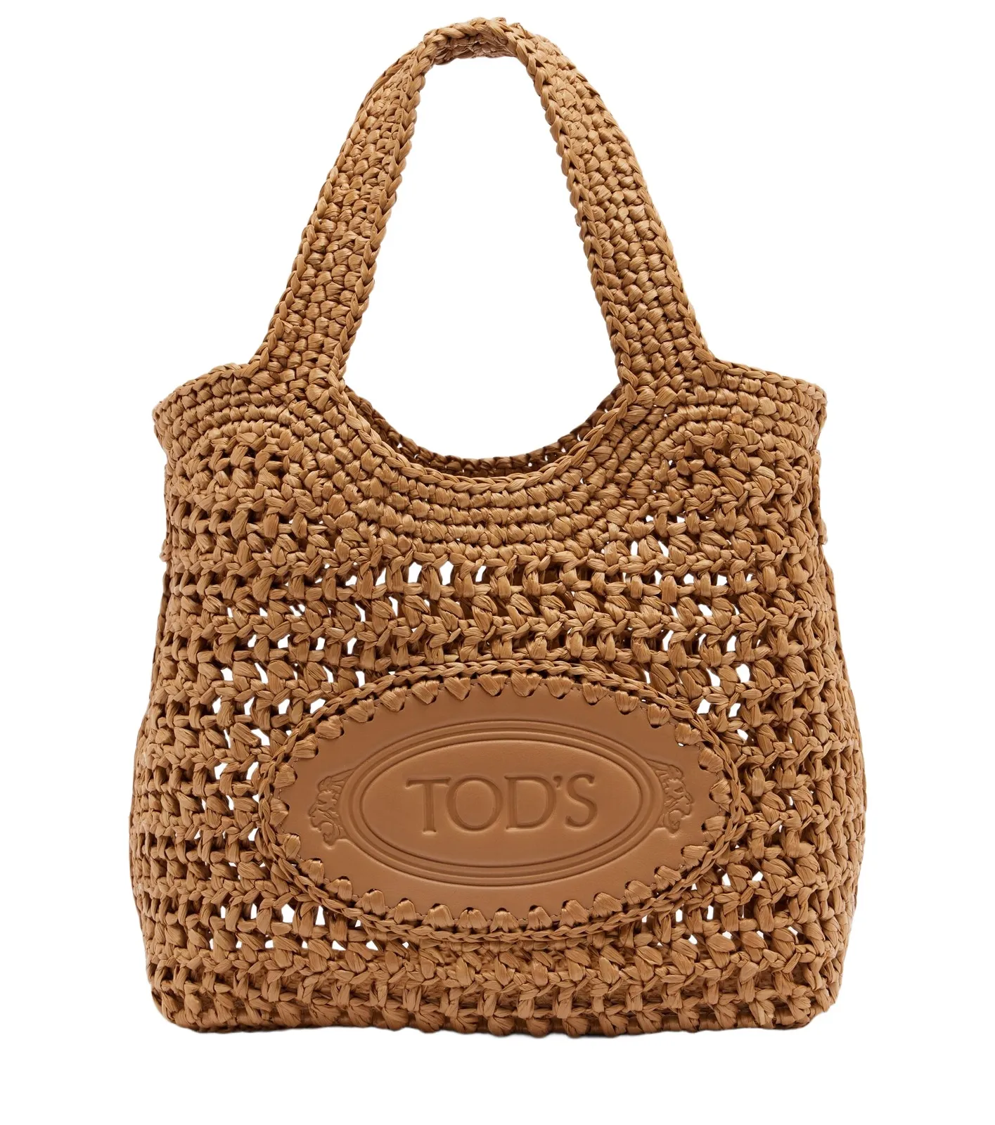 Logo leather-trimmed raffia top-handle bag Logo leather-trimmed raffia top-handle bag