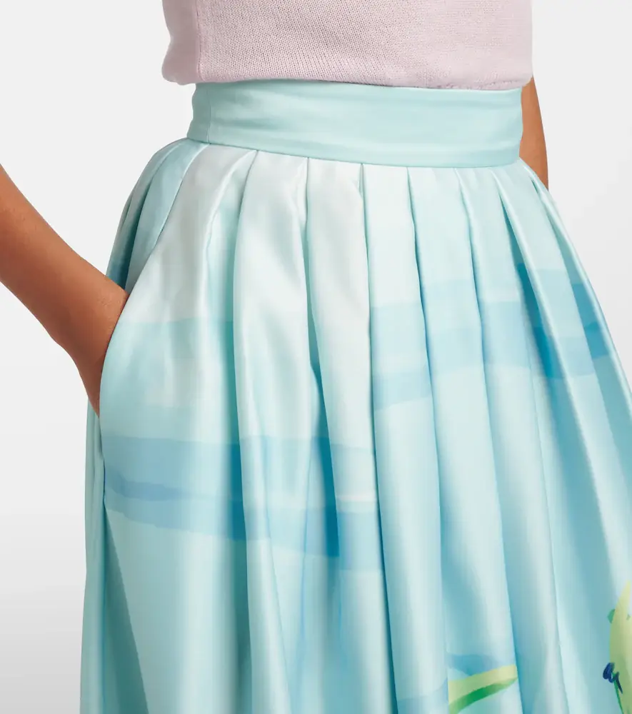 Leo Lin Printed satin maxi skirt | Thumbnail 4