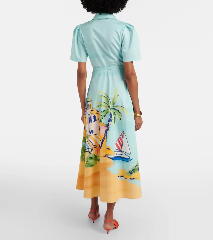 Leo Lin Printed belted cotton shirt dress | Thumbnail 3 Leo Lin Printed belted cotton shirt dress | Thumbnail 3