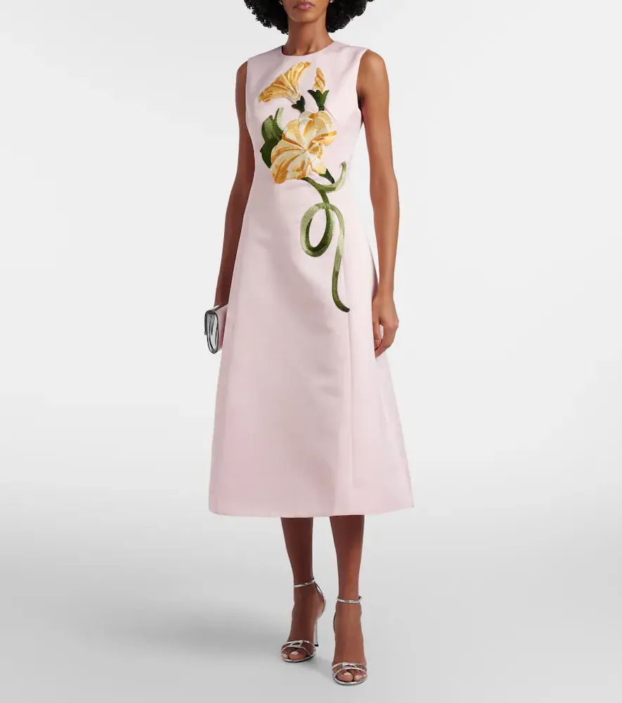 Leo Lin Floral-appliqué cocktail dress | Thumbnail 3