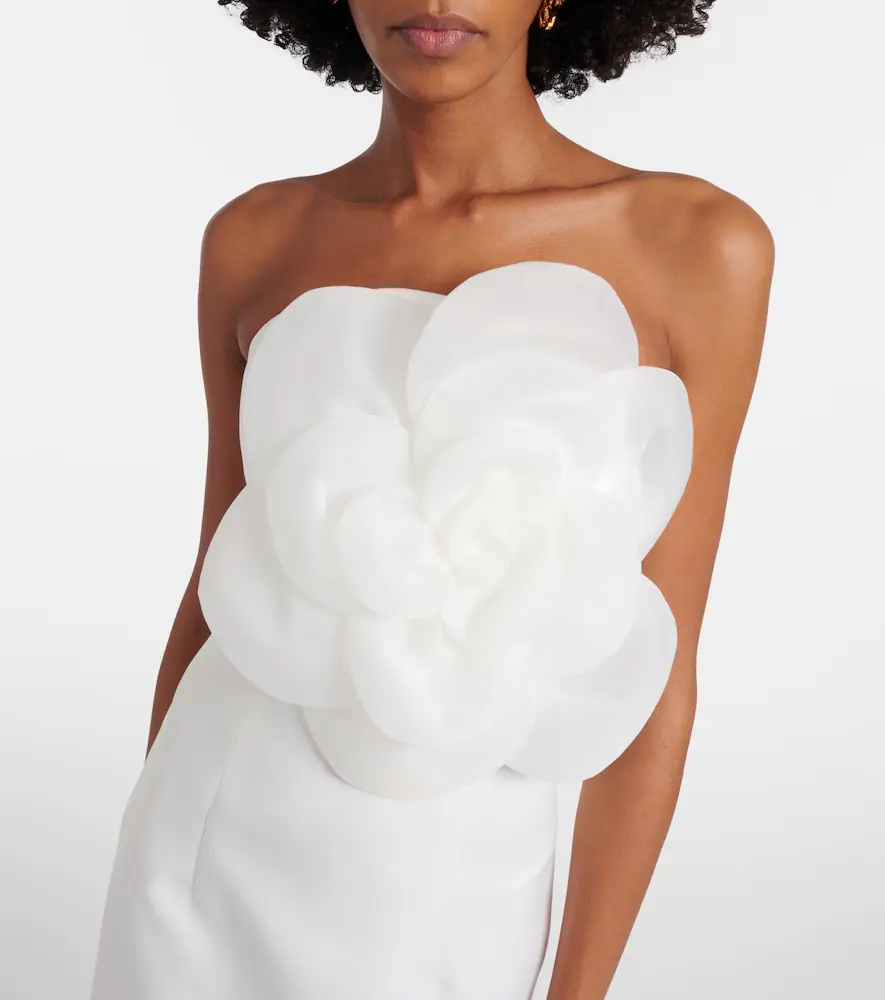 Leo Lin Floral-appliqué maxi dress | Thumbnail 4 Leo Lin Floral-appliqué maxi dress | Thumbnail 4