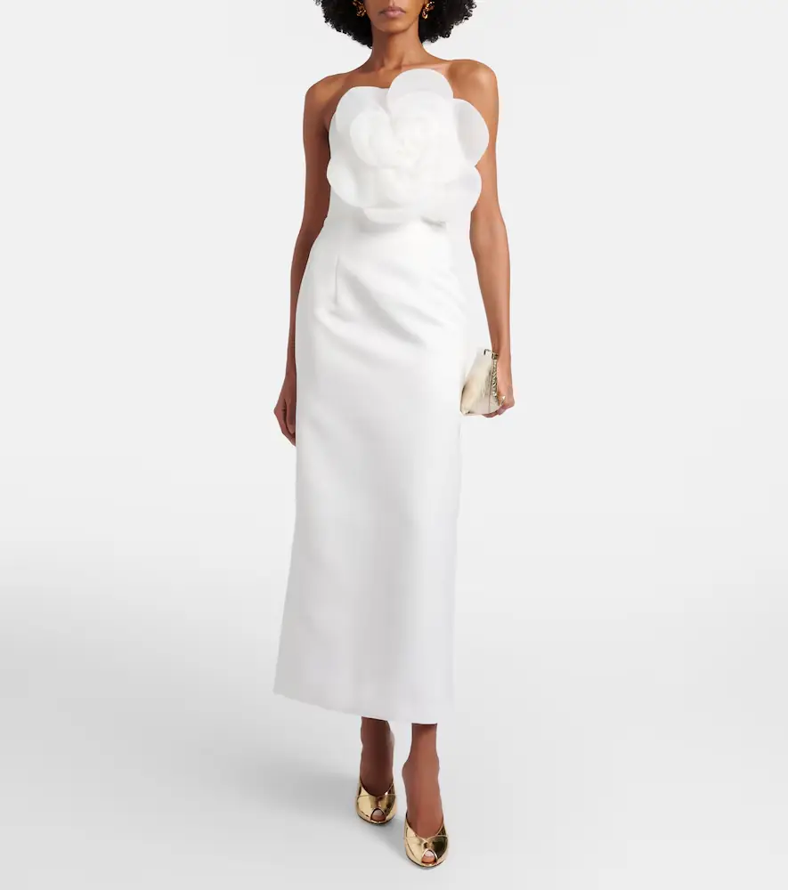 Leo Lin Floral-appliqué maxi dress | Thumbnail 5 Leo Lin Floral-appliqué maxi dress | Thumbnail 5