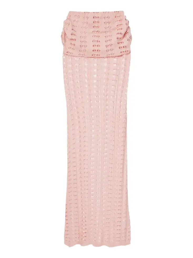 Draped pointelle maxi skirt Draped pointelle maxi skirt