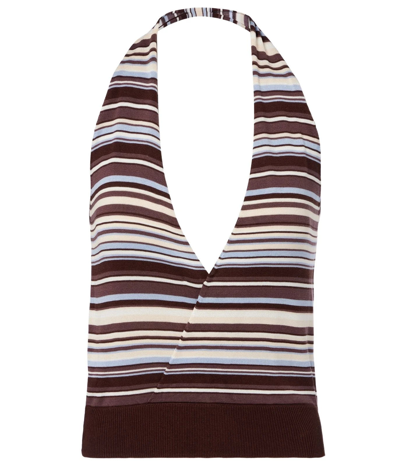 Knitted striped halterneck top Knitted striped halterneck top