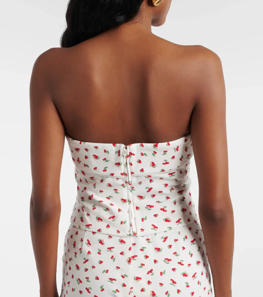 Posse Ebony printed cotton-blend tube top | Thumbnail 5