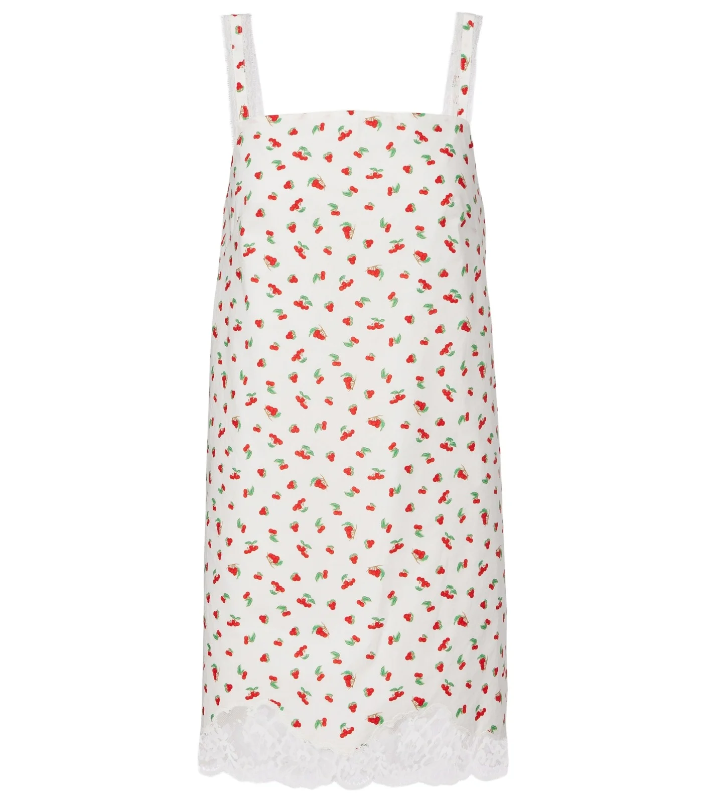 Delia lace-trimmed printed cotton minidress Delia lace-trimmed printed cotton minidress
