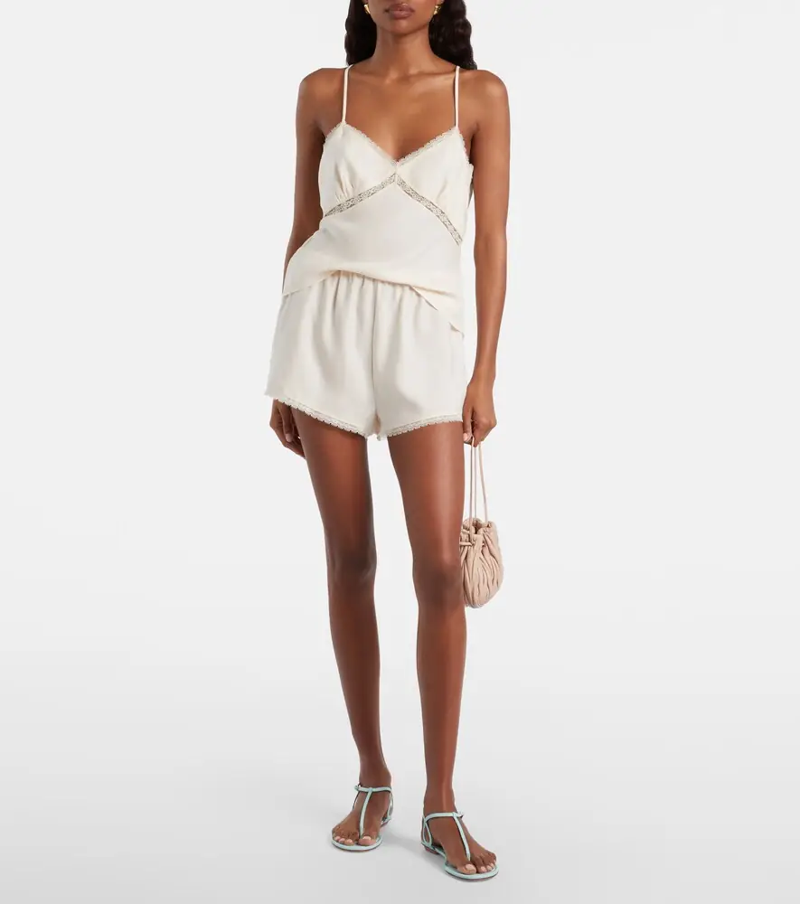 Posse Perla lace-trimmed shorts | Thumbnail 2