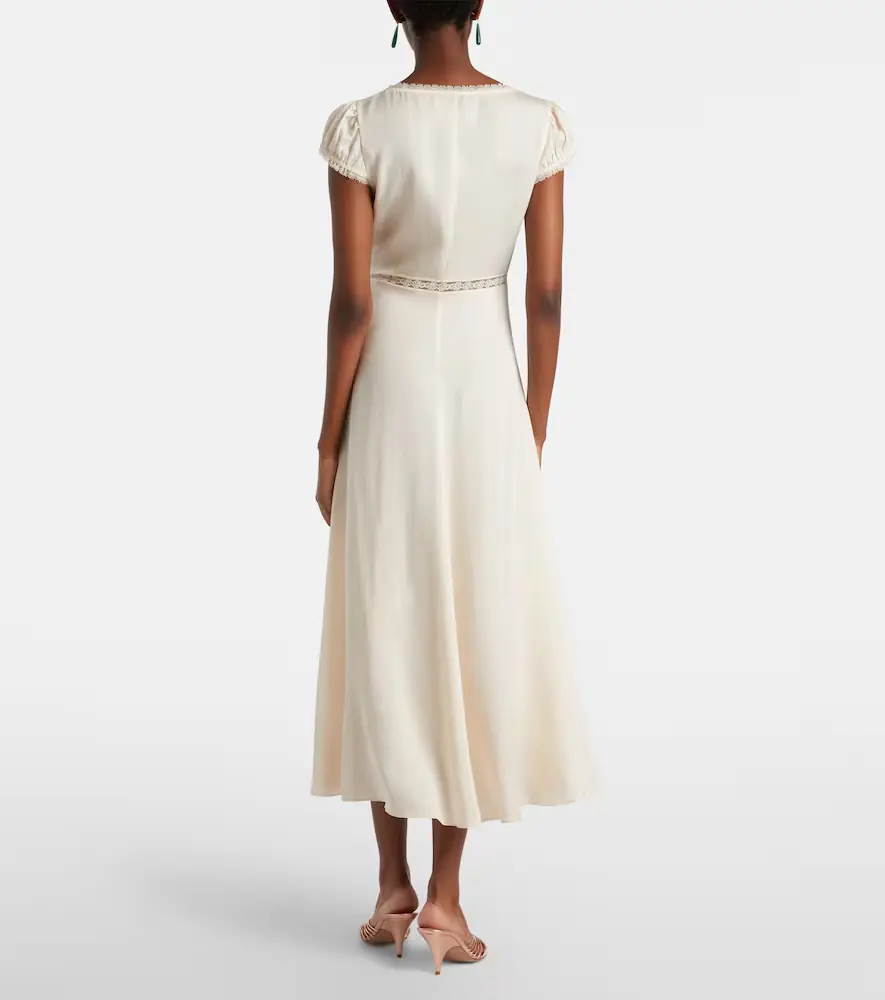 Posse Perla lace-trimmed midi dress | Thumbnail 3