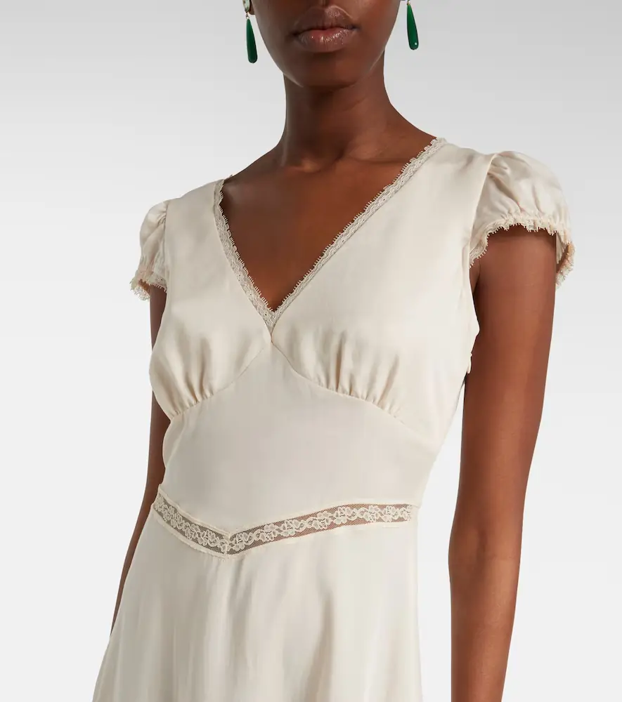 Posse Perla lace-trimmed midi dress | Thumbnail 5