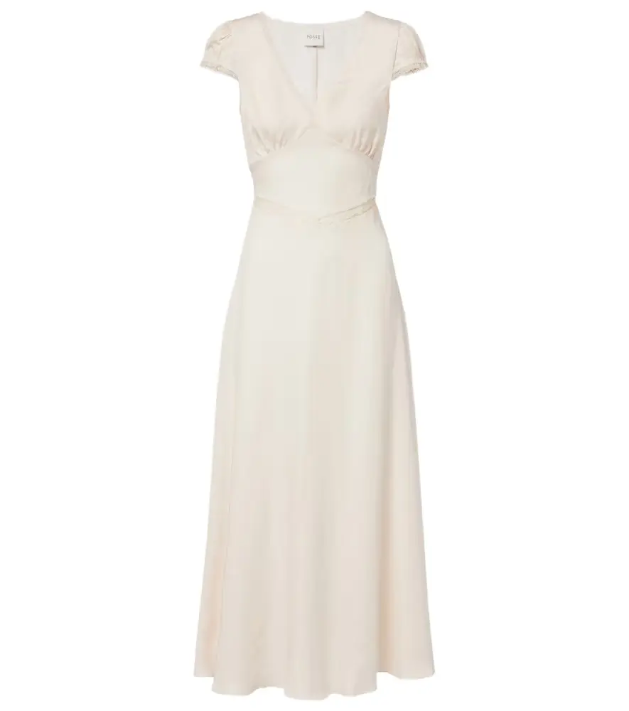 Perla lace-trimmed midi dress Perla lace-trimmed midi dress