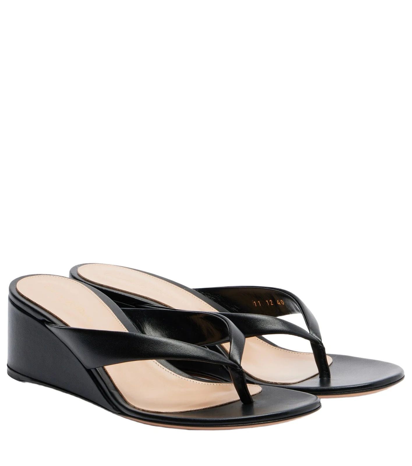 Leather wedge thong sandals Leather wedge thong sandals