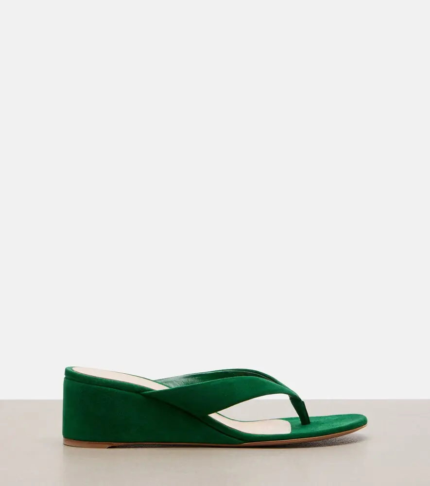 Gianvito Rossi Suede wedge thong sandals | Thumbnail 4 Gianvito Rossi Suede wedge thong sandals | Thumbnail 4