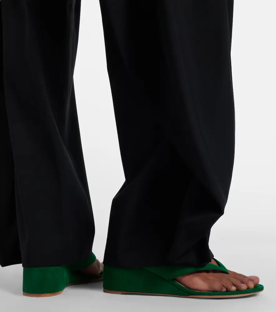 Gianvito Rossi Suede wedge thong sandals | Thumbnail 5 Gianvito Rossi Suede wedge thong sandals | Thumbnail 5