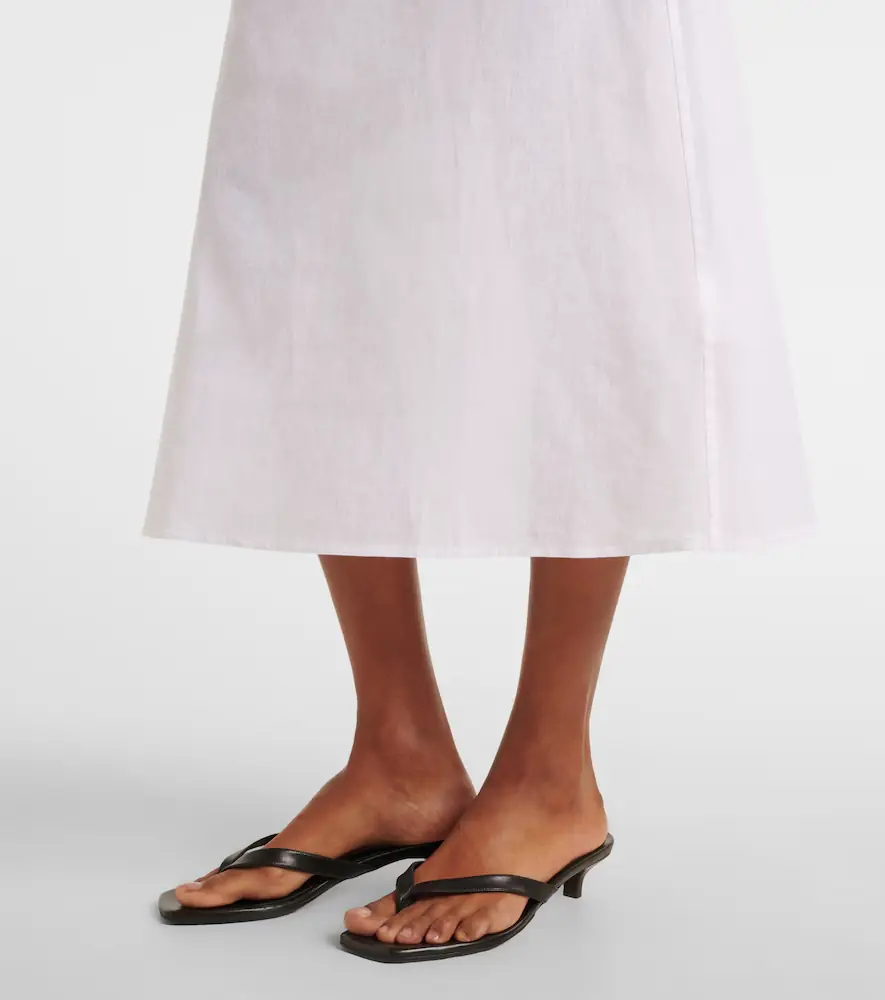 TOTEME Cotton and linen midi skirt | Thumbnail 2