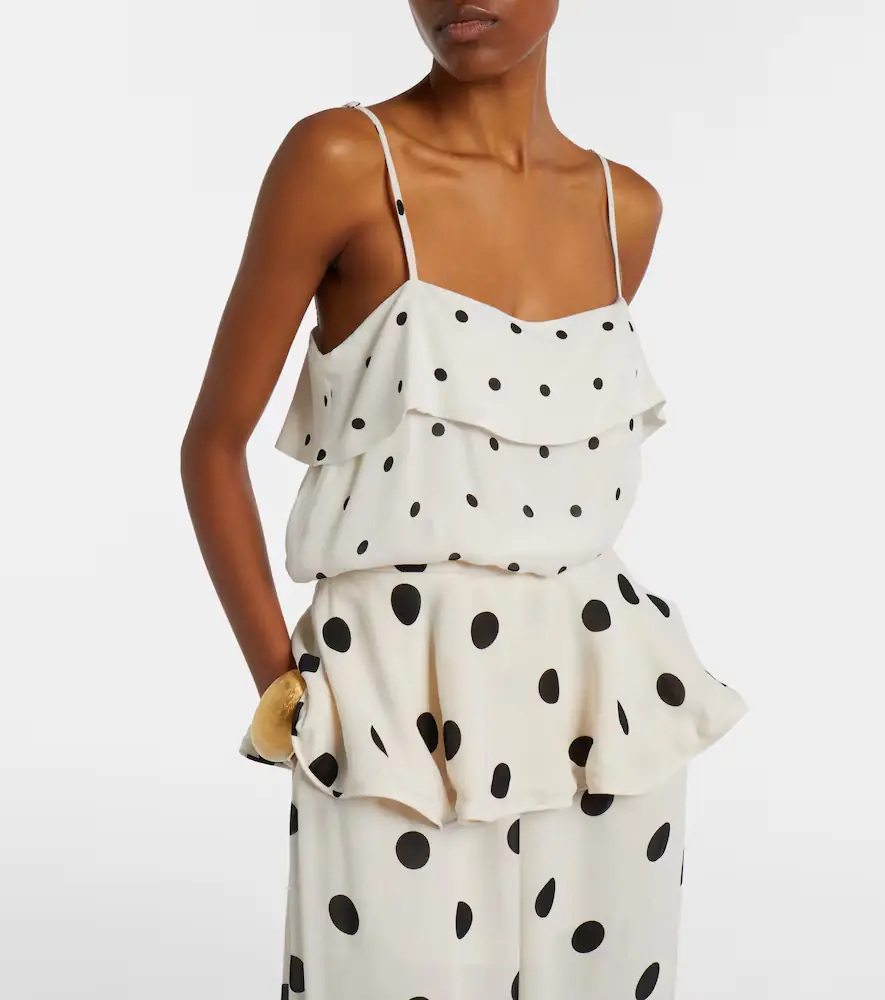 ADRIANA DEGREAS Polka-dot crop top | Thumbnail 4